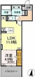 セレスティア苗代【3階】の間取り