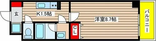 ヴァンキッシュ【9階】の間取り
