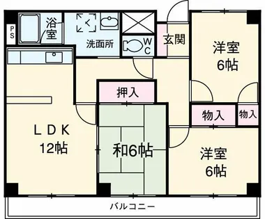 ウィング春日井【601号室】の間取り