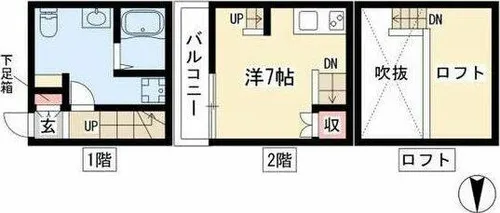 LE COCON 豊【1階】の間取り