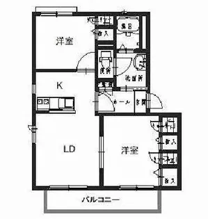 ホフケ 羽衣【C202号室】の間取り