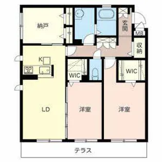 シャーメゾン田辺【0105号室】の間取り