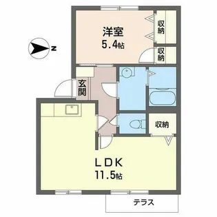 フレグランス稲田【0102号室】の間取り