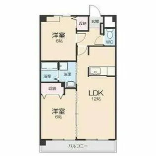 パークサイドK1【302号室】の間取り