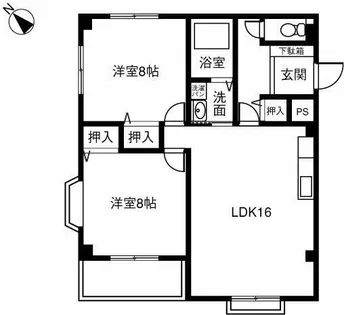 フリーデン柏原【202号室】の間取り