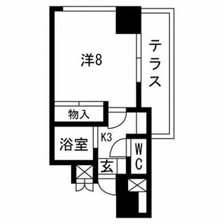 K・Point Bldg【508号室】の間取り