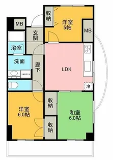 ロイヤルフラット 壱番館【2階】の間取り