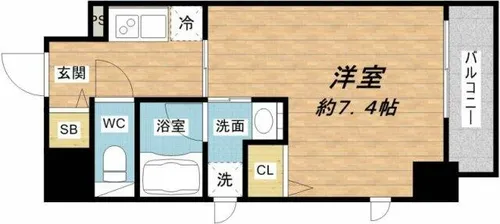 ドゥーエ立売堀【3階】の間取り