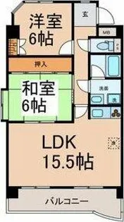 ラフォーレDAIDOU【2階】の間取り