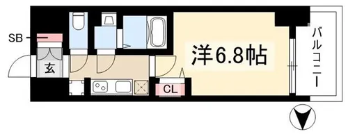 1Kの間取り画像