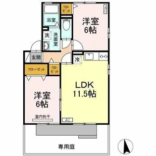 フローラ21【101号室】の間取り