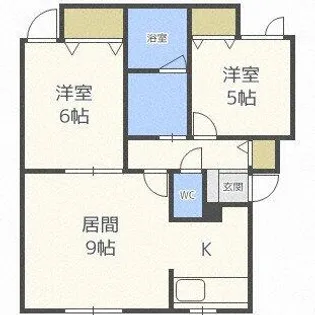パーセル東苗穂【103号室】の間取り