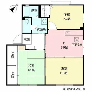シャーメゾン丹田Ⅱ【1階】の間取り