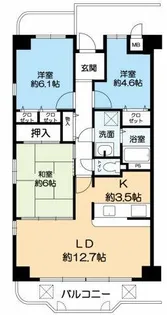 ラ・カーサ・タカツキ【5階】の間取り