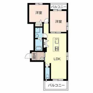 セントヒルズ宝持【0203号室】の間取り