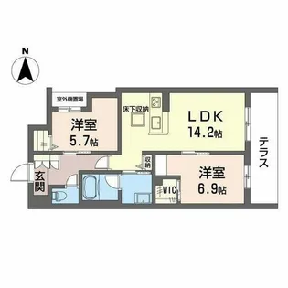 シャーメゾン ウィステリア【0101号室】の間取り