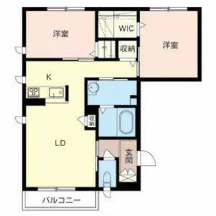 Vorte garden 豊中 A棟【A201号室】の間取り