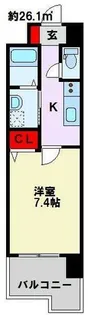 GRACEFUL北湊【702号室】の間取り