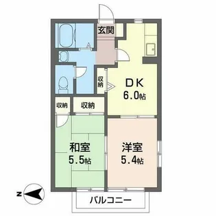 ラ.ヴェール箕輪【0202号室】の間取り