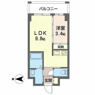 シャトーパルモア武庫之荘【0501号室】の間取り