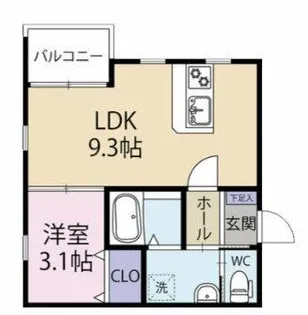 Grace下六万寺町【1階】の間取り