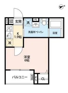 CRASTINE中在家町A【1階】の間取り