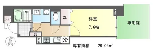 CALM河原町二条【1階】の間取り