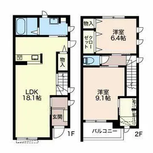 フリューロート【000B号室】の間取り