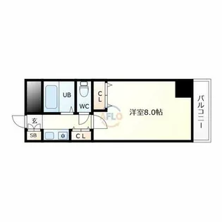 シティガーデン中寺【6階】の間取り