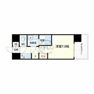 S-RESIDENCE新大阪Ridente【8階】の間取り
