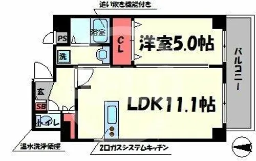 THE TERRACE天王寺 MK【4階】の間取り