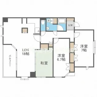 CITY SPIRE夕陽丘【8階】の間取り