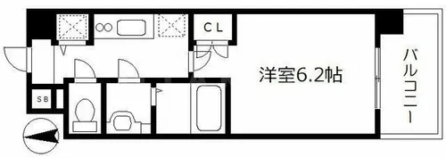 エス・キュート梅田東【9階】の間取り