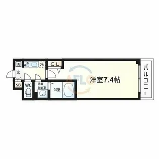 ファステート難波デラックス【14階】の間取り