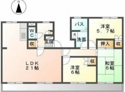 ファティリティ稲沢 4号棟【431号室】の間取り