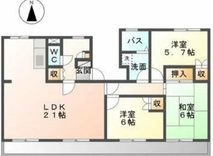 ファティリティ稲沢 4号棟【431号室】の間取り