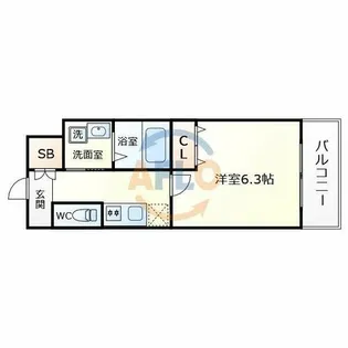 クローバー・グランデ昭和町【3階】の間取り
