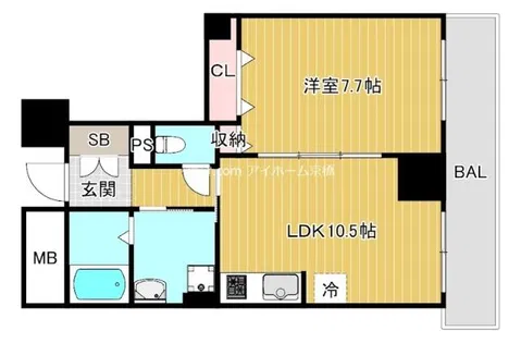 グランルージュ城東【7階】の間取り