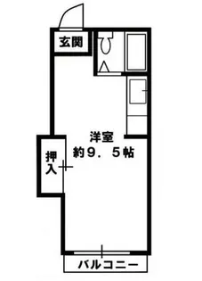 カツミハイツ【1階】の間取り