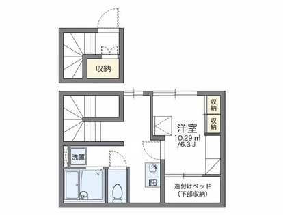 レオパレスサンセール【2階】の間取り