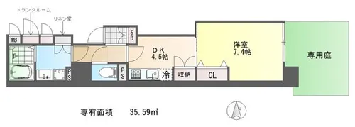 CALM河原町二条【1階】の間取り