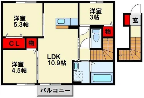 フォーレストKOHARU【202号室】の間取り