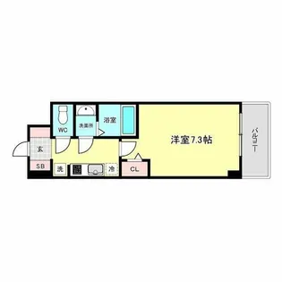 スペーシア日本橋東【6階】の間取り