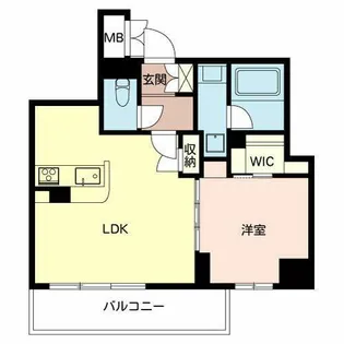 Owlforest北堀江【0603号室】の間取り