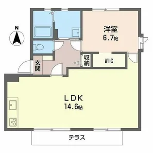 グリーンハイツ高塚【1階】の間取り