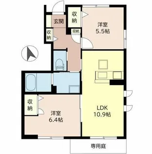 シャーメゾン里楽舎【C103号室】の間取り