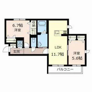 エクラシエコート【0201号室】の間取り