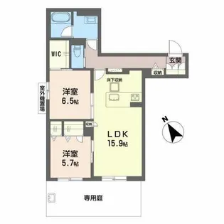 ボンクハージュ プラス【0103号室】の間取り