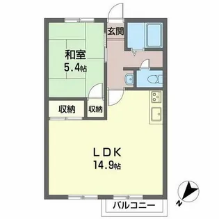 フレグランス新野辺【0203号室】の間取り