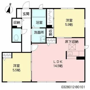 プレミール21 B棟【1階】の間取り